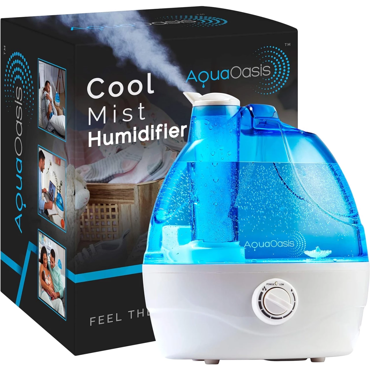 AquaOasis™ Cool Mist Humidifier (2.2L Water Tank) Quiet Ultrasonic Humidifiers