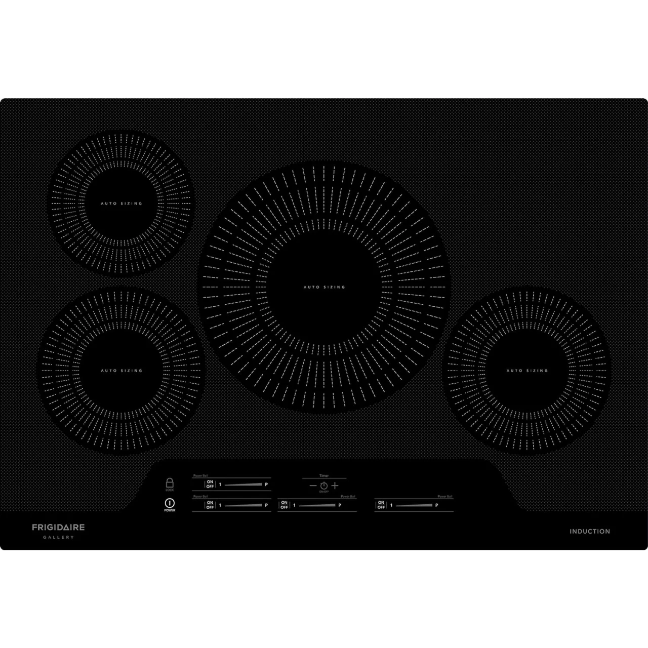 Frigidaire FGIC3066TB Gallery 30&quot; Electric Induction Cooktop, Built-in 4-Burner, Vitroceramic Glass, Black