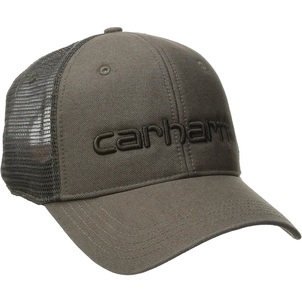 Carhartt Men&rsquo;s Canvas Mesh-Back Logo Graphic Cap