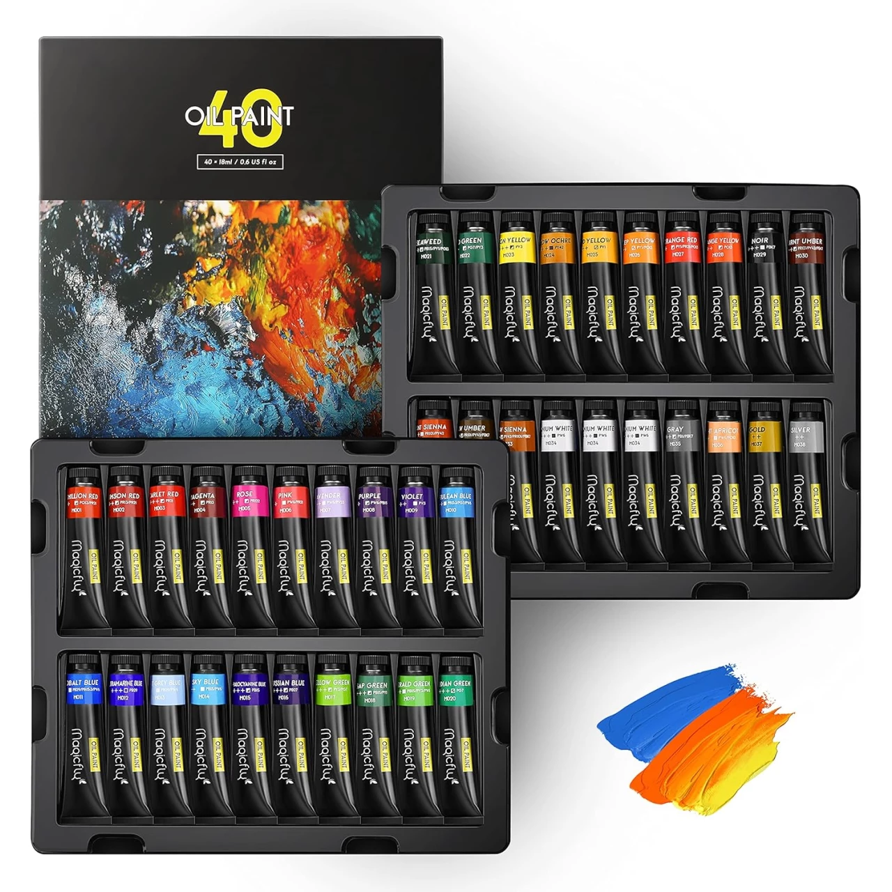 Magicfly Professional Oil Paint Set, 40 Tubes