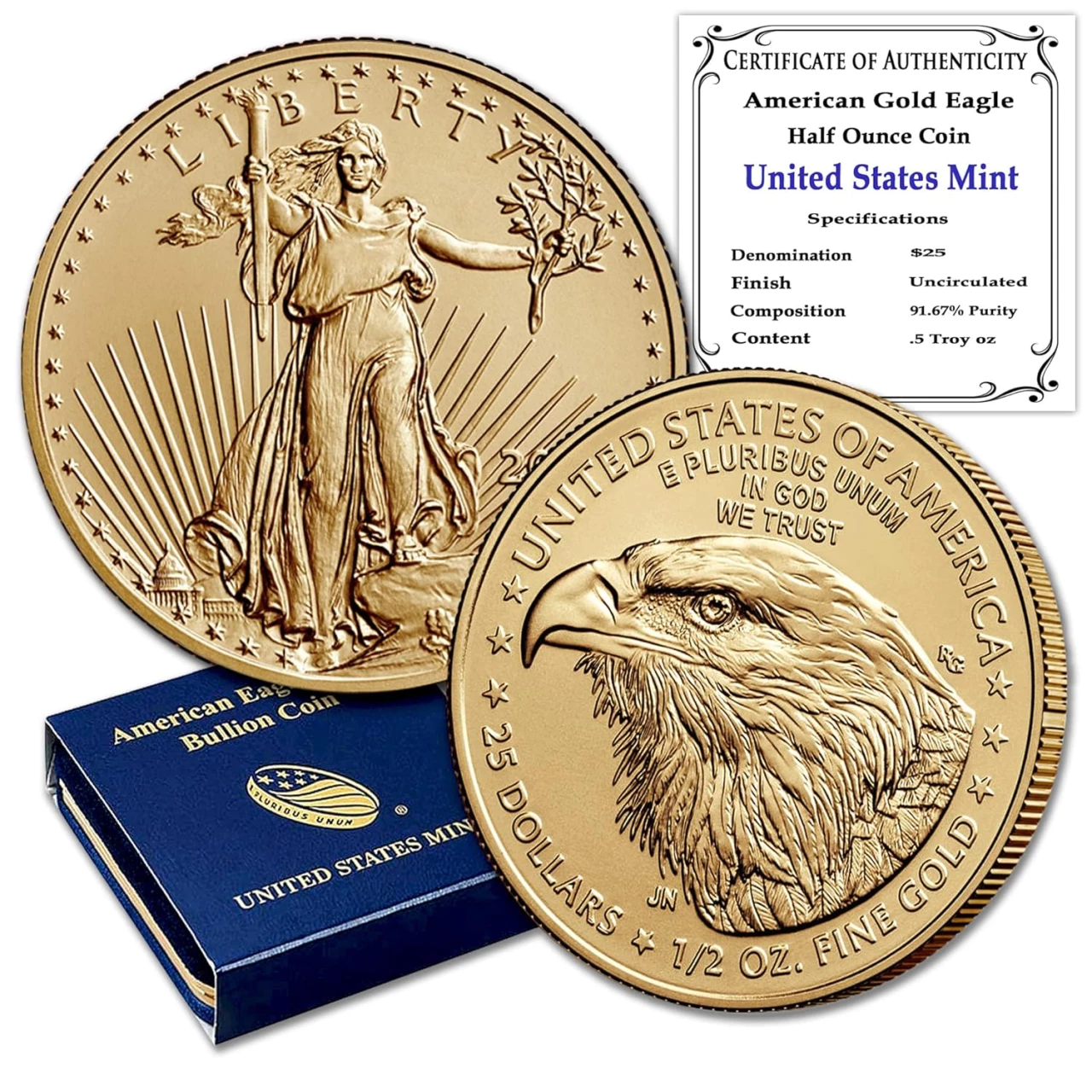 2023 No Mint Mark 1/2 oz American Eagle Gold Bullion Coin