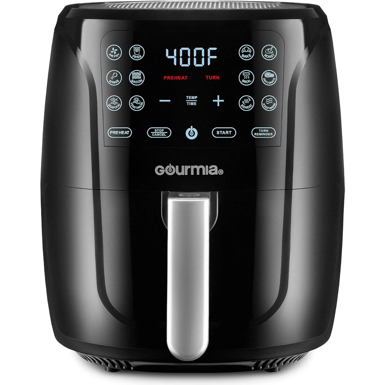 Gourmia Air Fryer Oven Digital Display 6 Quart Large AirFryer Cooker 12 1-Touch Cooking Presets