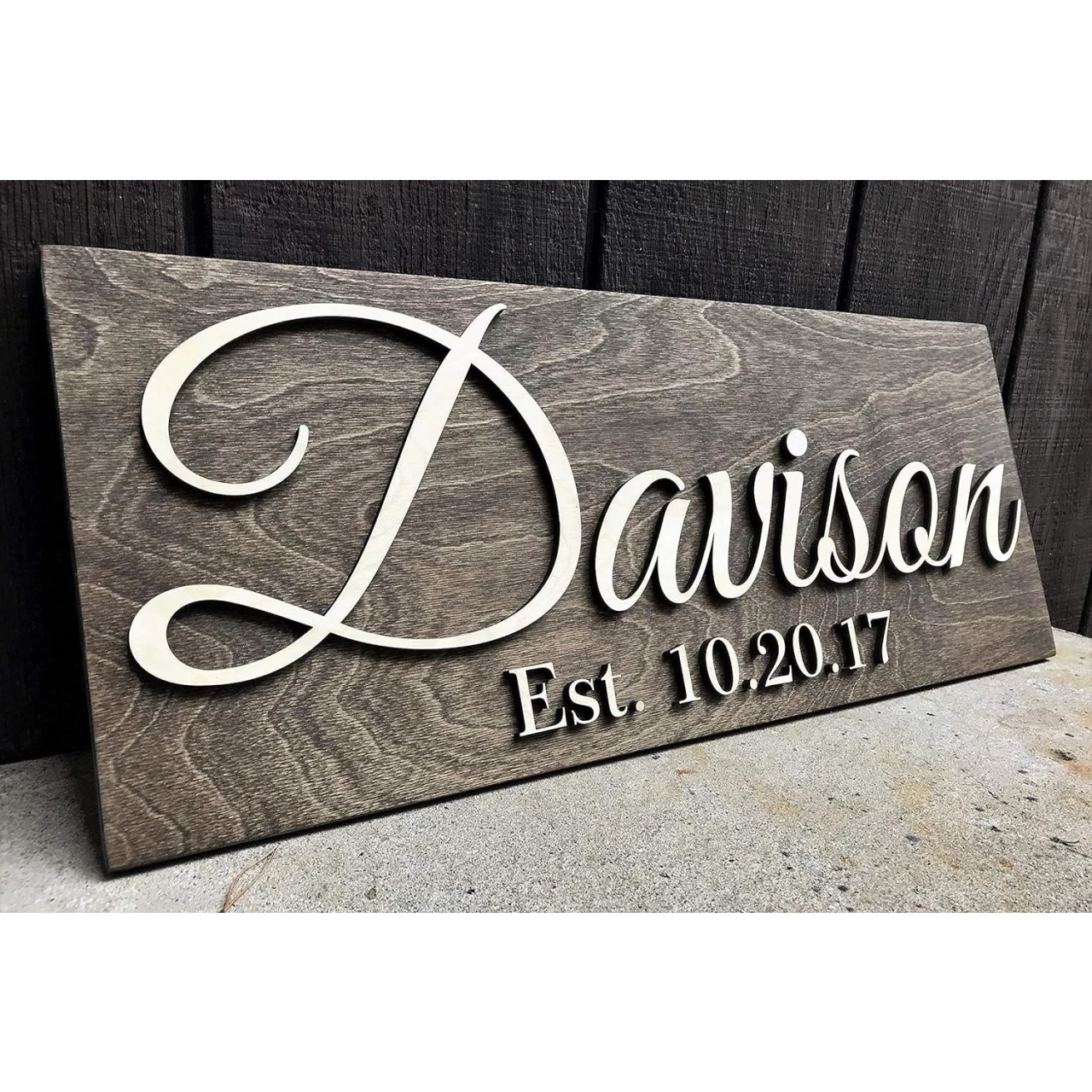 Custom Wood Sign Personalized Wedding Gift Wood Wall Art Personalized Sign Last Name Sign Established Sign Wooden Signs Bridal Shower Gift Anniversary Gift