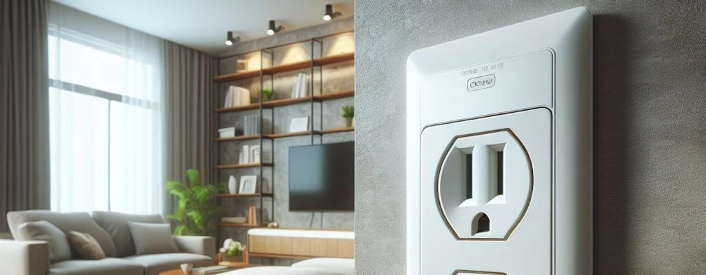 Multi Plug Wall Mount Outlets with USB Charging Ports and Phone Holder