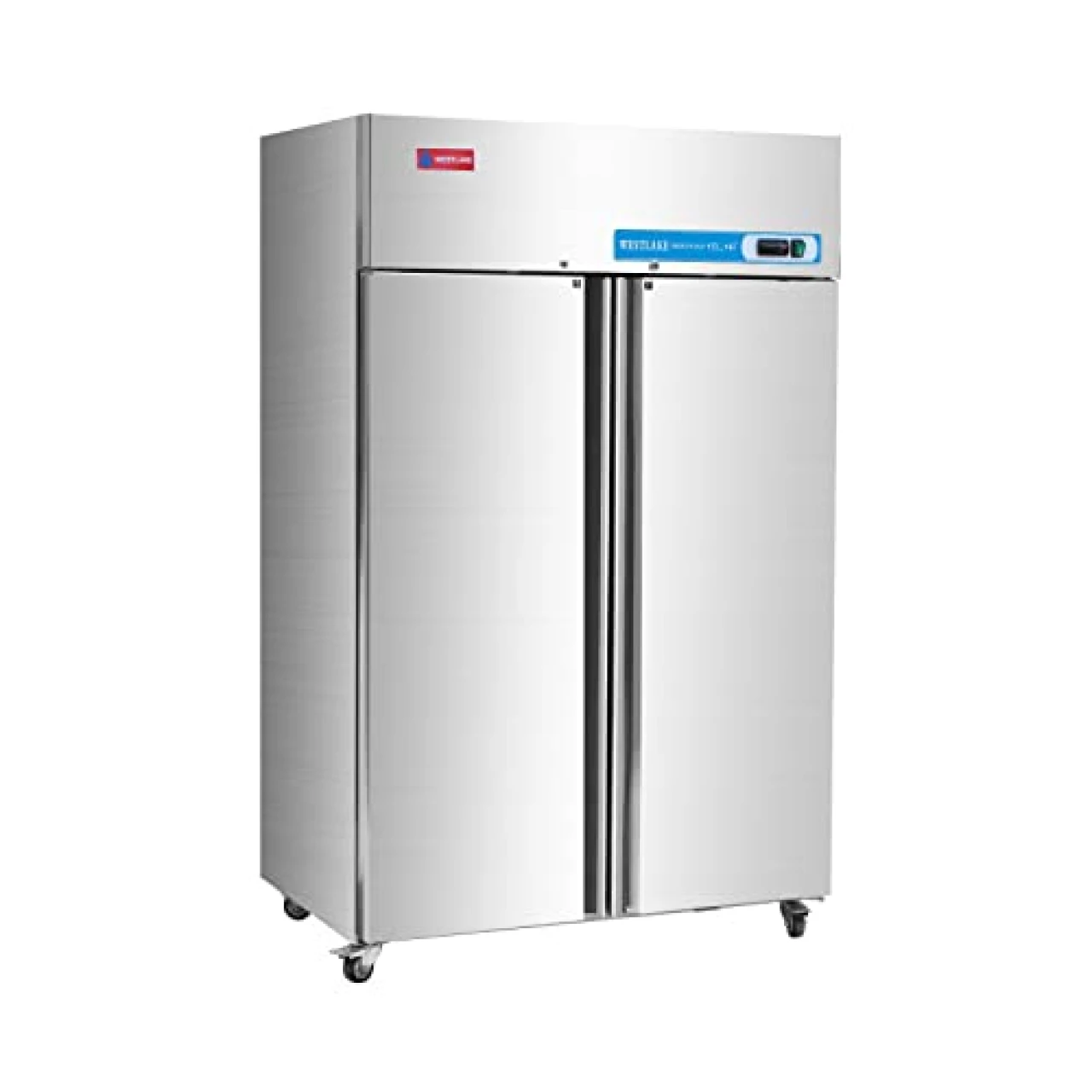 WESTLAKE 48&quot; W Commercial Refrigerator 2 door 2 Section Stainless Steel Reach in Solid door Upright Fan Cooling 36 Cu.ft Cooler for Restuarant, Bar, Shop, etc