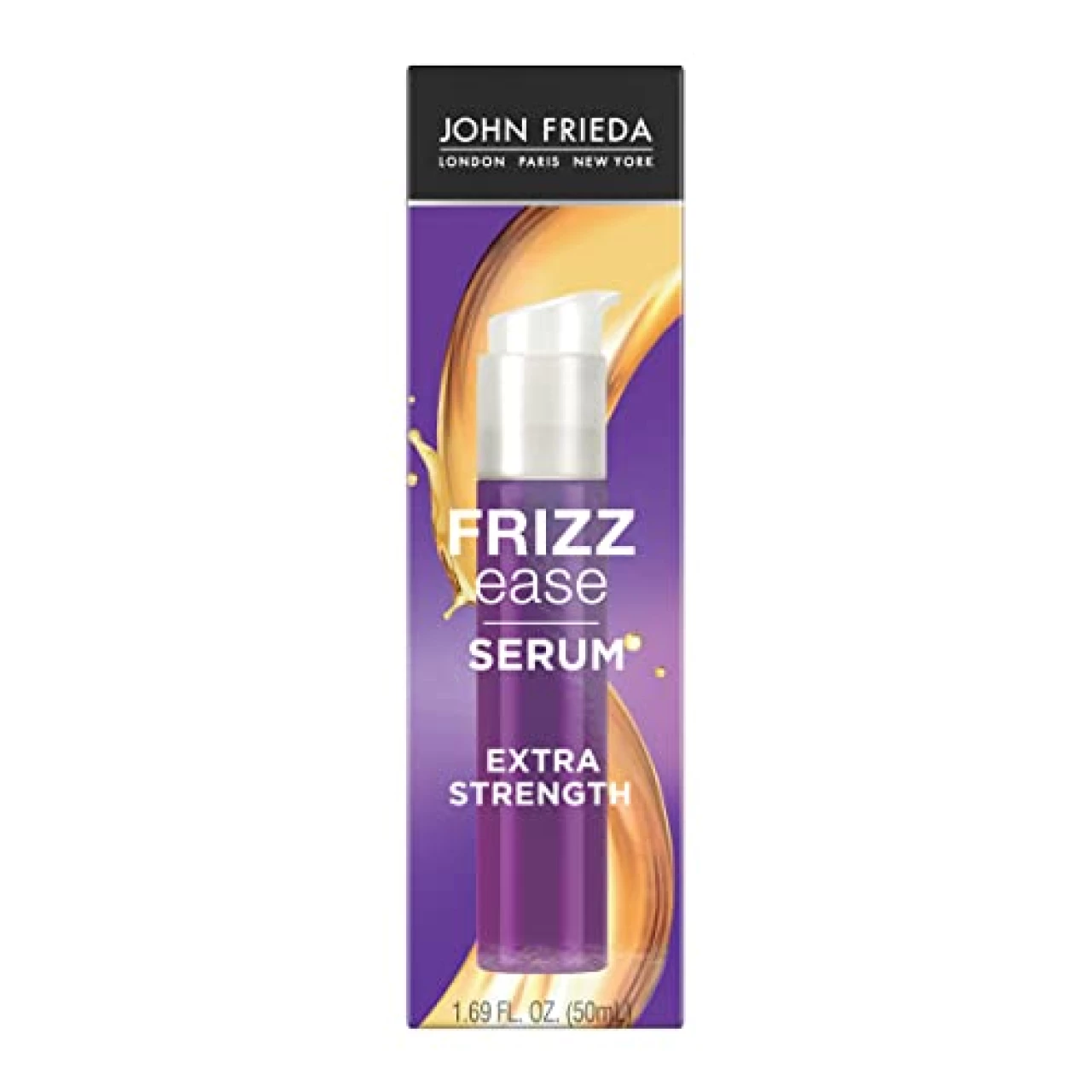 John Frieda Frizz Ease Extra Strength Hair Serum, Nourishing Hair Oil for Frizz Control, Heat Protectant with Argan &amp; Coconut Oils, 1.69 fl oz (Package May Vary)