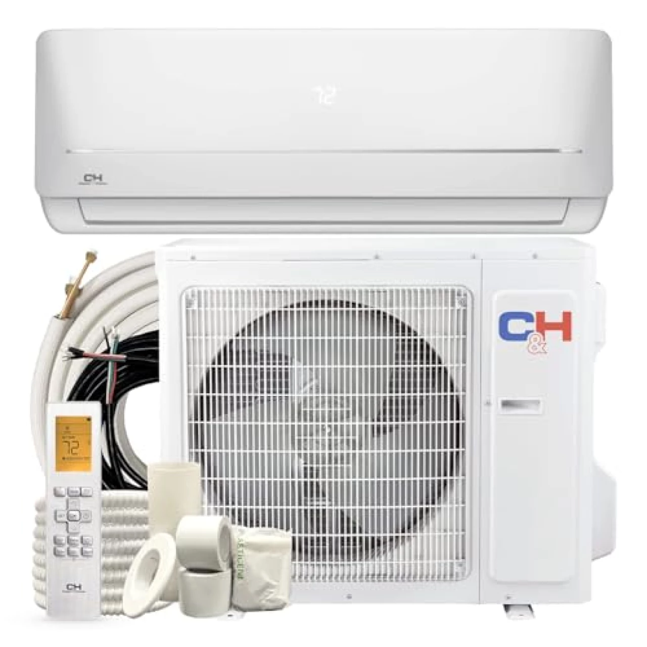 Cooper &amp; Hunter MIA Series, Mini Split Air Conditioner and Heater, 9,000 BTU, 115V, 21.5 SEER2, Wall Mount Ductless Inverter System, With Installation kit