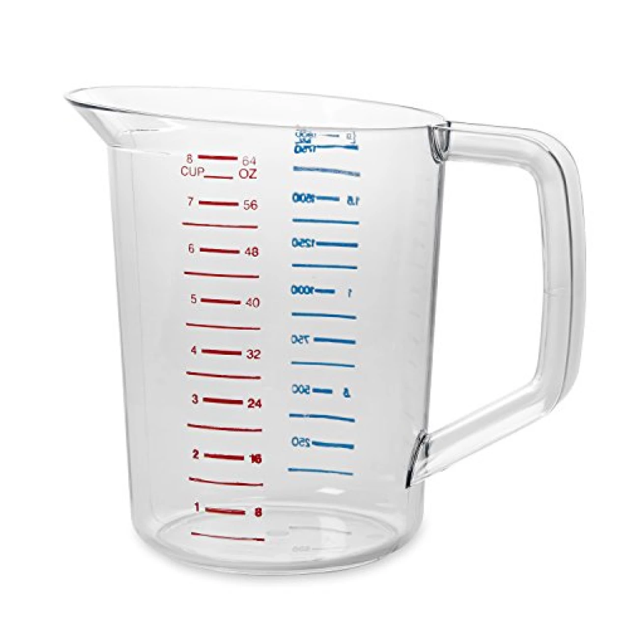 Rubbermaid Commercial Products Bouncer Clear Measuring Cup, 8-Cup/2-Quart, Clear