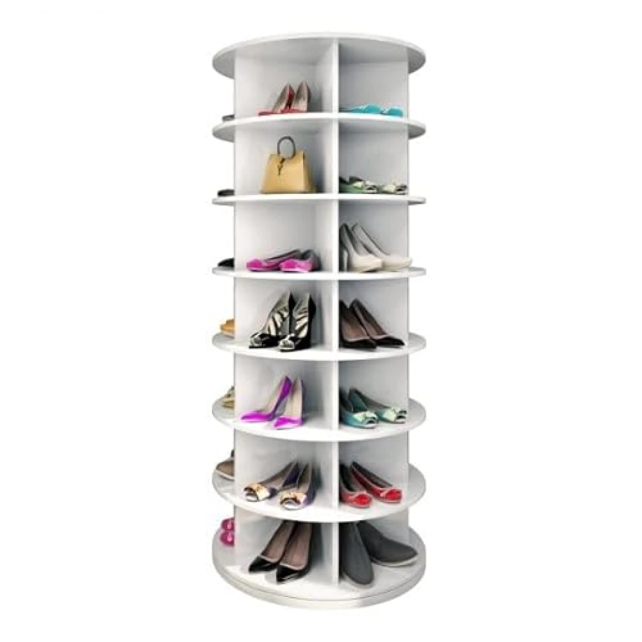 Weinstein storage Rotating shoe rack 360° original, Spinning shoe rack, original 7-tier hold over 35 pairs of shoes, Rotating shoe rack tower, Lazy susan, Reloving, Shoe rack