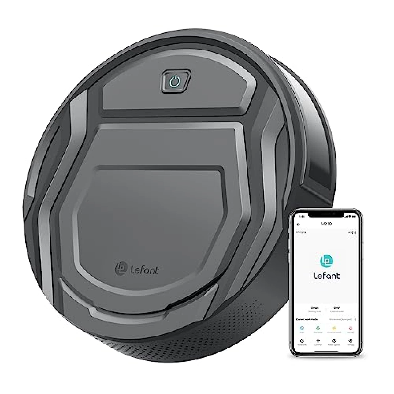 Lefant M210 Pro Robot Vacuum Cleaner, Tangle-Free 2200Pa Suction, Slim, Quiet, Self-Charging Wi-Fi/APP Remote Connected Robotic Vacuum Cleaner, Work with Alexa, Ideal for Pet Hair, Hard Floors