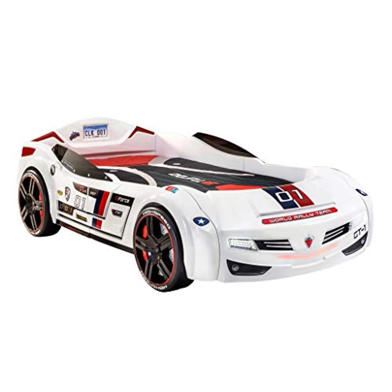 Cilek BiTurbo Remote Controlled, LED Headlights, Engine Sound, License Plate, Twin Size, White