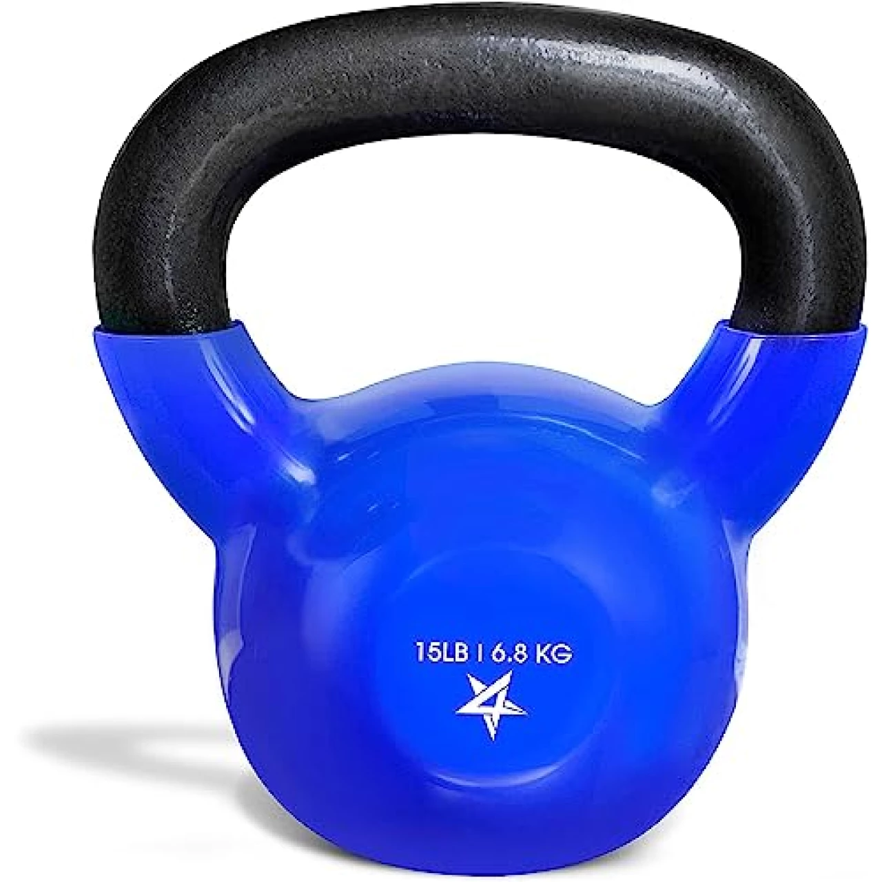 Yes4All Vinyl Coated Kettlebell Weights Set – Great for Full Body Workout and Strength Training – Vinyl Kettlebell 15 lbs