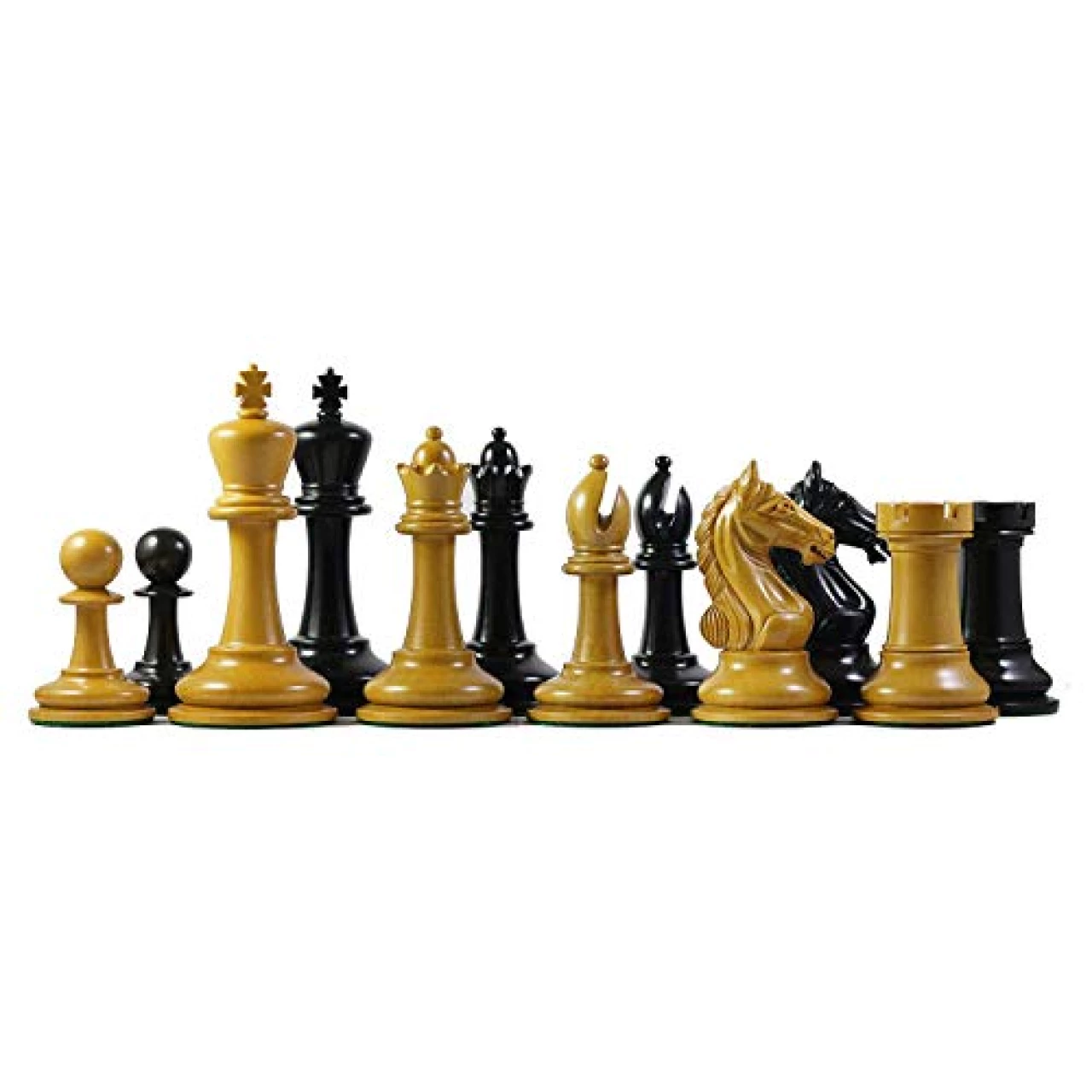 Staunton Castle Antique Warrior Premium Chess Pieces 4&quot; with 100% Pure Wooden Ebony Chess Pieces.