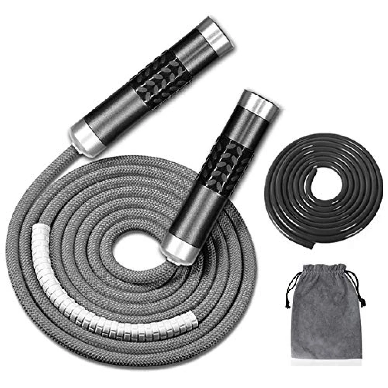 Redify Weighted Jump Rope for Workout Fitness(1LB), Tangle-Free Ball Bearing Rapid Speed Skipping Rope