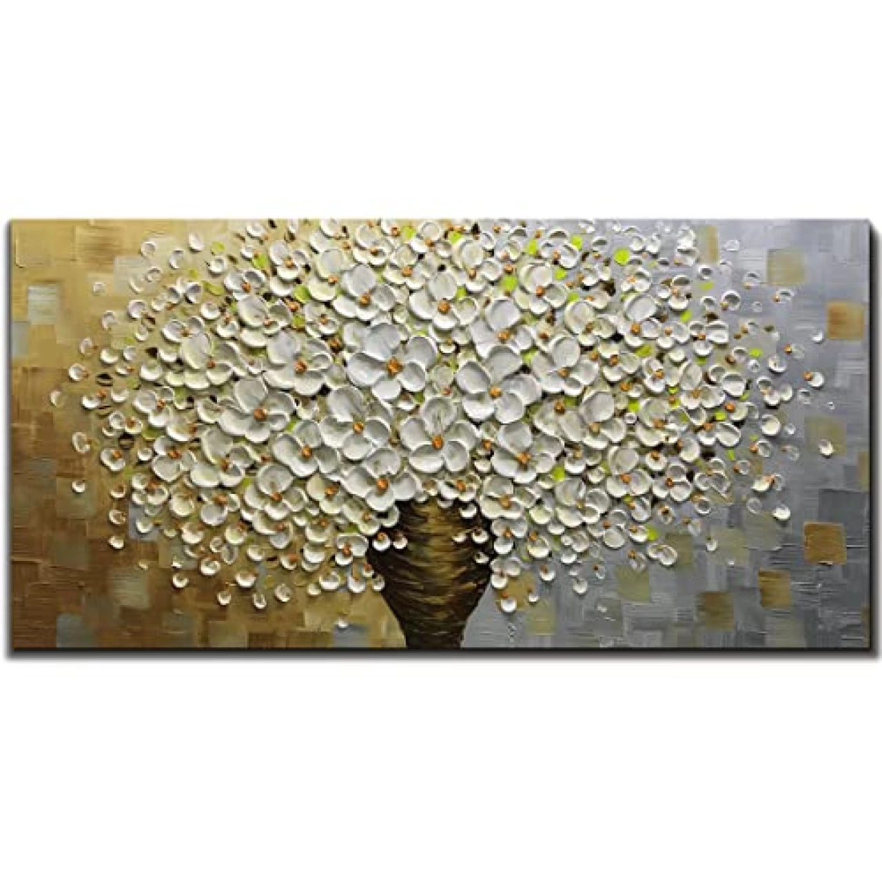 V-inspire Art,24x48 Inch Modern Abstract Canvas Floral Artwork