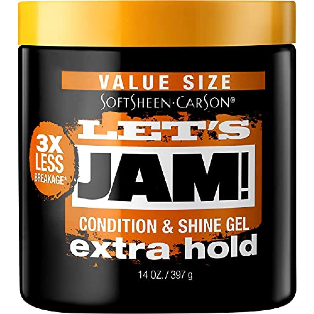 SoftSheen-Carson Let&rsquo;s Jam! Shining and Conditioning Hair Gel by Dark and Lovely, Extra Hold, All Hair Types, Styling Gel