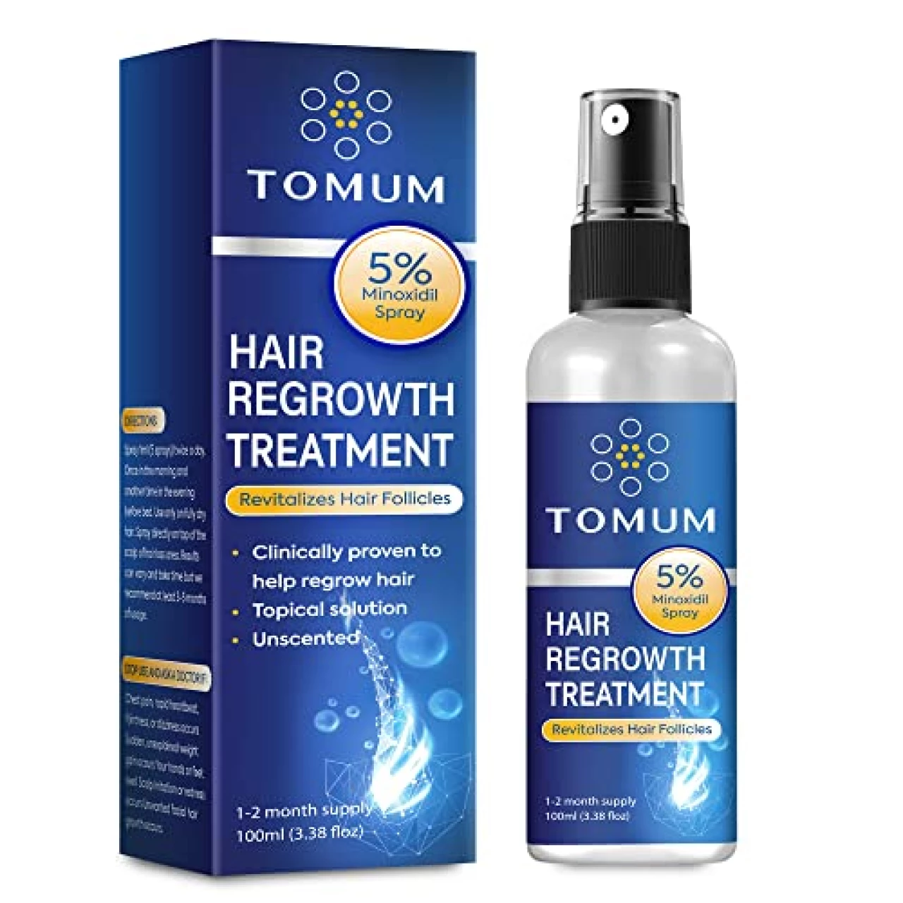 5% Minoxidil Hair Growth Spray For Men and Women 100Ml Hair Regrowth Treatment Serum