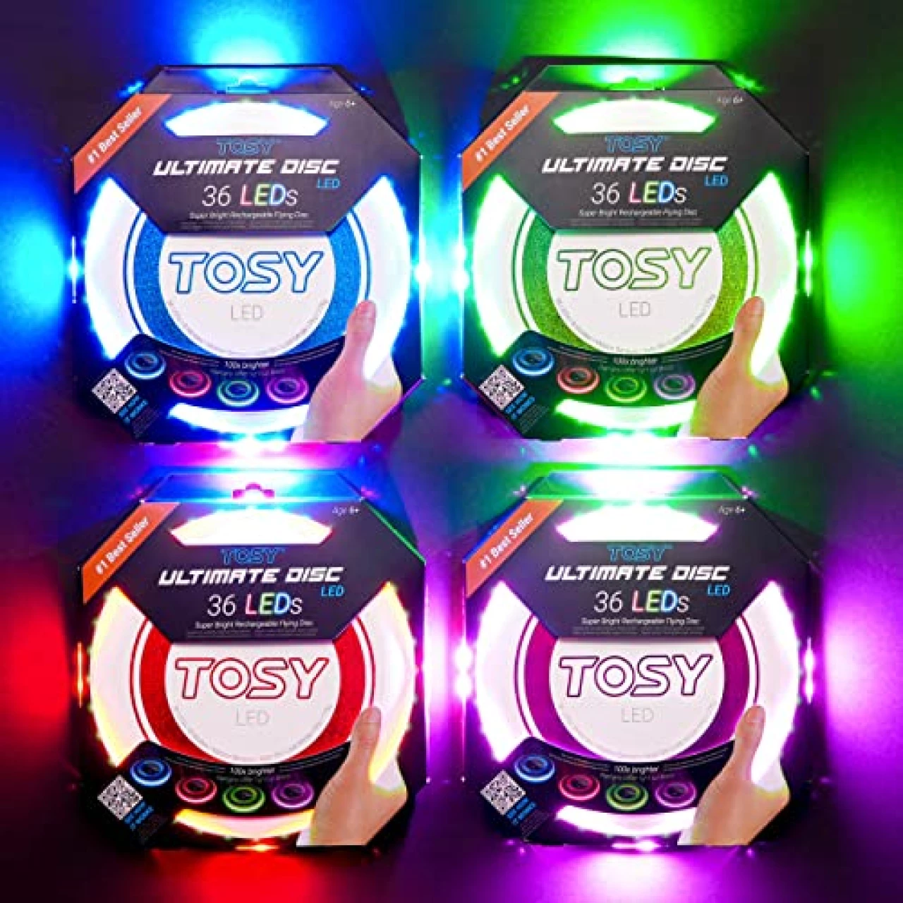 4 of TOSY 36 LEDs Flying Disc