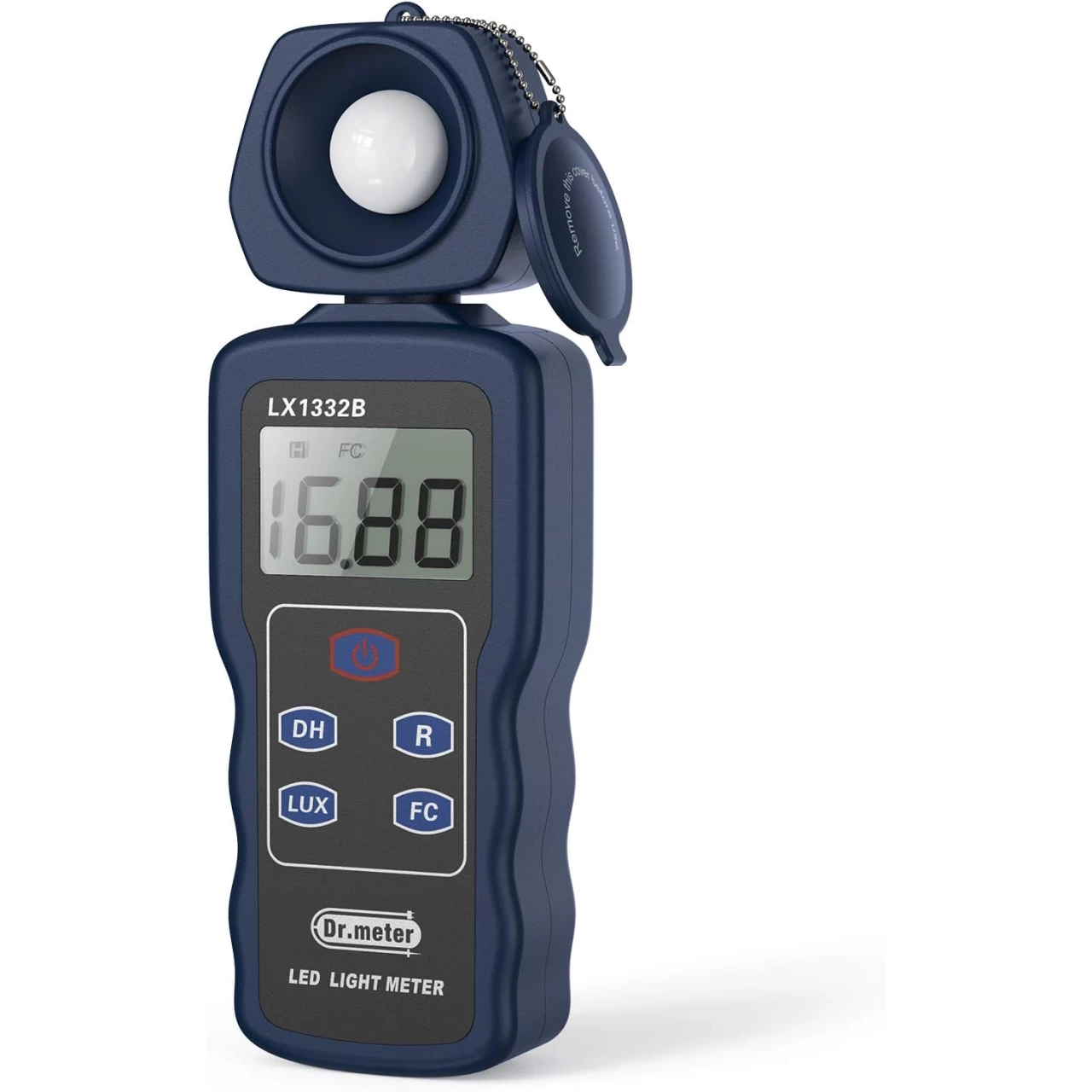 Dr.meter Professional LED Light Meter, Digital Illuminance Meter with 0-200,000 Measuring Ranges and 270 Degree Rotatable Detector