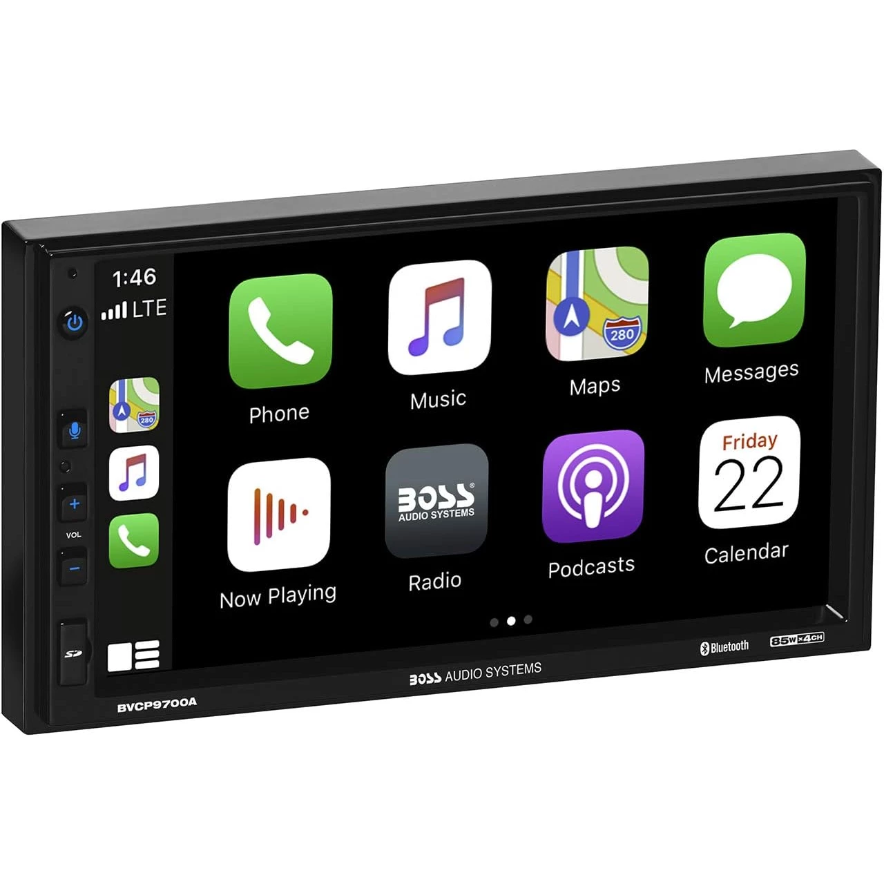 BOSS Audio Systems BVCP9700A Car Audio Stereo System - Apple CarPlay, Android Auto, 7 Inch Double Din, Touchscreen, Bluetooth Audio and Calling Head Unit, Radio Receiver, No CD Player