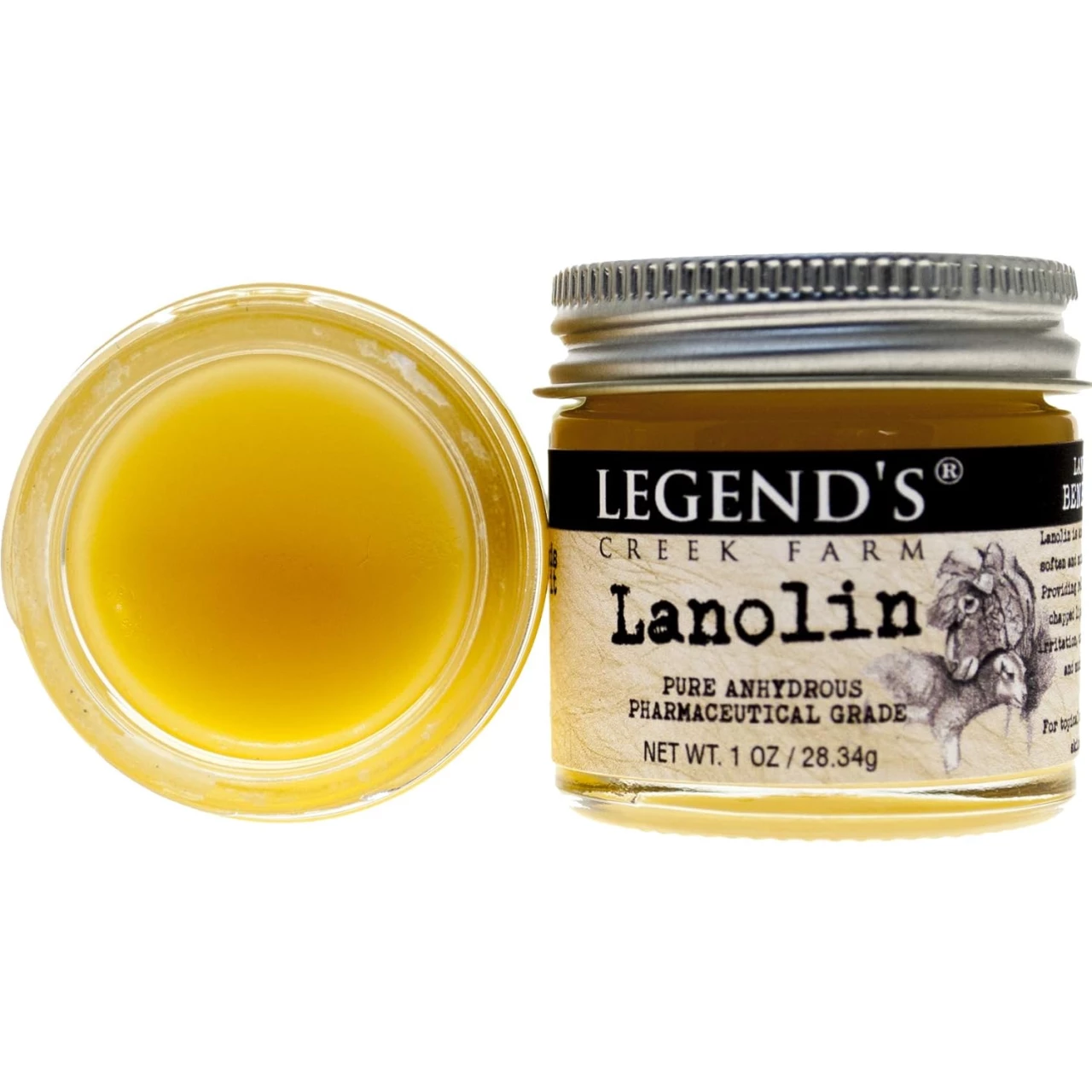 Legend&rsquo;s Creek Farm, Nipple Balm, 100% Unadulterated Anhydrous Lanolin, Chapped Skin &amp; Skin Irritations