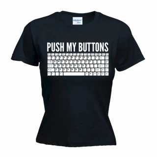 Push My Buttons camiseta negra